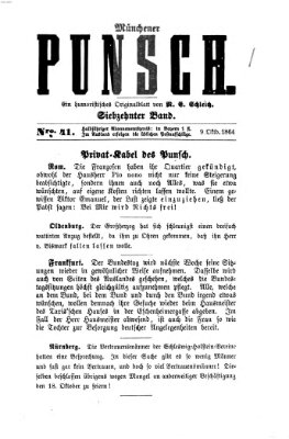 Münchener Punsch Sonntag 9. Oktober 1864