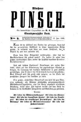 Münchener Punsch Sonntag 12. Januar 1868