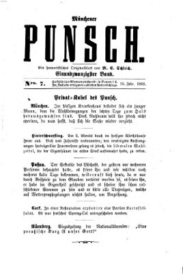 Münchener Punsch Sonntag 16. Februar 1868