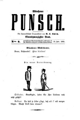 Münchener Punsch Sonntag 23. Februar 1868