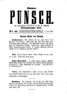 Münchener Punsch Sonntag 21. Juni 1868