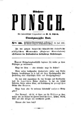 Münchener Punsch Sonntag 26. Juli 1868