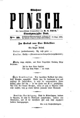 Münchener Punsch Sonntag 27. September 1868