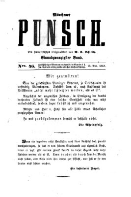 Münchener Punsch Sonntag 15. November 1868