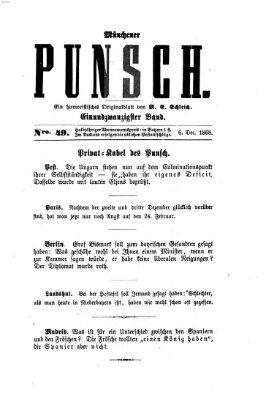 Münchener Punsch Sonntag 6. Dezember 1868