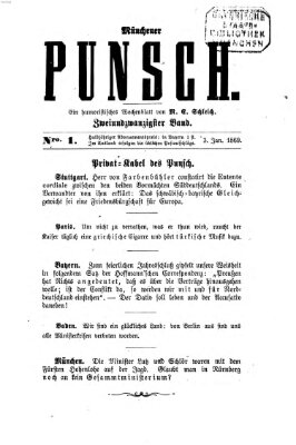 Münchener Punsch Sonntag 3. Januar 1869