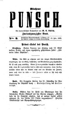 Münchener Punsch Sonntag 28. Februar 1869