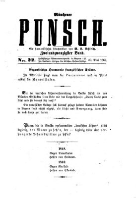 Münchener Punsch Sonntag 30. Mai 1869