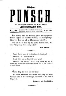 Münchener Punsch Sonntag 4. Juli 1869