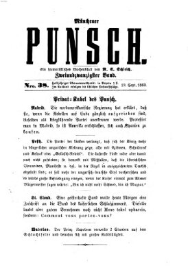 Münchener Punsch Sonntag 19. September 1869