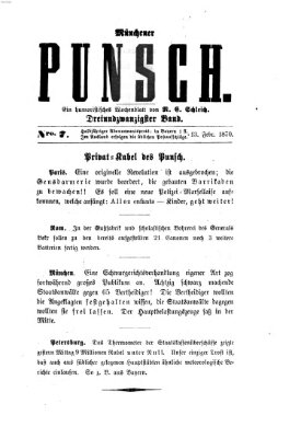 Münchener Punsch Sonntag 13. Februar 1870