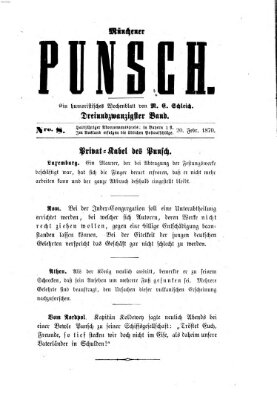 Münchener Punsch Sonntag 20. Februar 1870