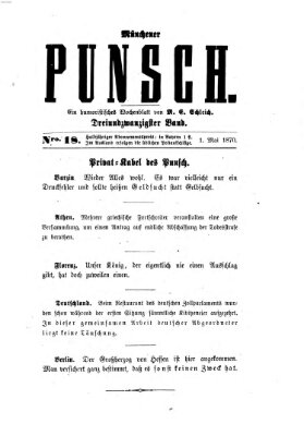 Münchener Punsch Sonntag 1. Mai 1870