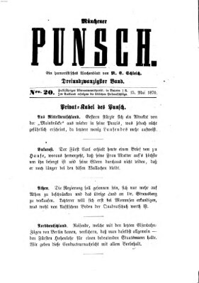 Münchener Punsch Sonntag 15. Mai 1870