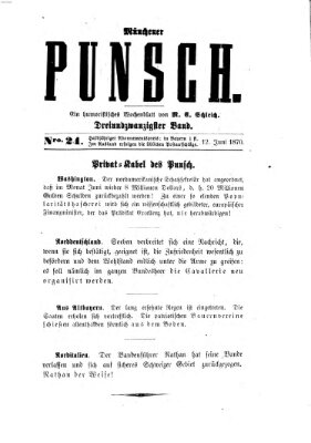 Münchener Punsch Sonntag 12. Juni 1870