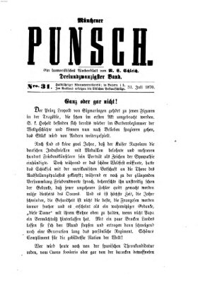 Münchener Punsch Sonntag 31. Juli 1870