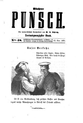 Münchener Punsch Sonntag 27. November 1870