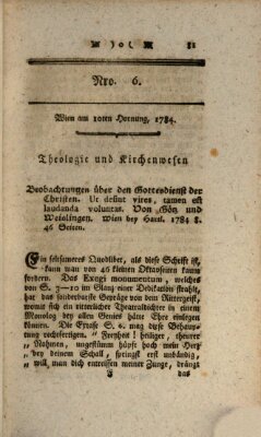 K.K. allerg. privil. Realzeitung der Wissenschaften und Künste Dienstag 10. Februar 1784