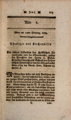 K.K. allerg. privil. Realzeitung der Wissenschaften und Künste Dienstag 24. Februar 1784