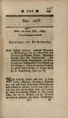 K.K. allerg. privil. Realzeitung der Wissenschaften und Künste Dienstag 20. Juli 1784