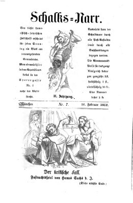 Schalks-Narr Sonntag 16. Februar 1862