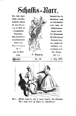 Schalks-Narr Sonntag 3. August 1862