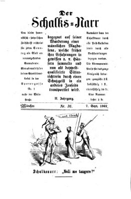 Schalks-Narr Sonntag 7. September 1862