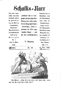 Schalks-Narr Sonntag 16. November 1862