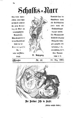 Schalks-Narr Sonntag 21. Dezember 1862