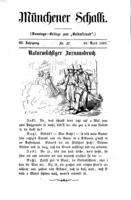 Schalks-Narr Sonntag 26. April 1863