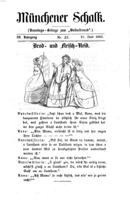 Schalks-Narr Sonntag 21. Juni 1863