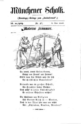 Schalks-Narr Samstag 4. Juli 1863