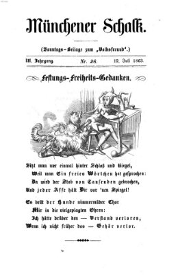 Schalks-Narr Sonntag 12. Juli 1863