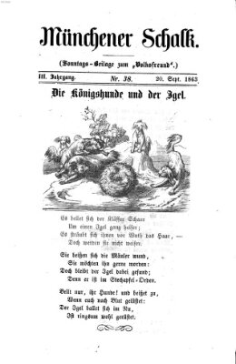 Schalks-Narr Sonntag 20. September 1863