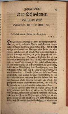 Der Schwärmer oder Herumstreifer (The rambler) Dienstag 21. April 1750