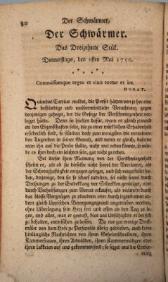 Der Schwärmer oder Herumstreifer (The rambler) Freitag 1. Mai 1750