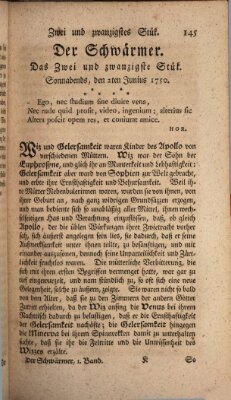 Der Schwärmer oder Herumstreifer (The rambler) Dienstag 2. Juni 1750