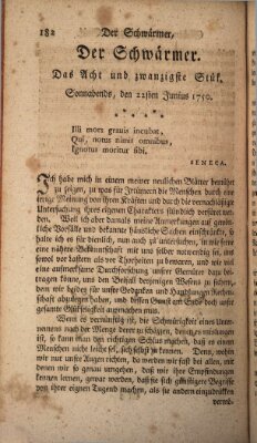 Der Schwärmer oder Herumstreifer (The rambler) Montag 22. Juni 1750