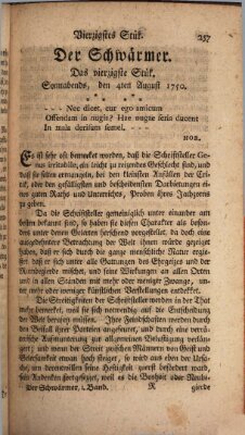 Der Schwärmer oder Herumstreifer (The rambler) Dienstag 4. August 1750