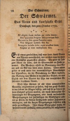 Der Schwärmer oder Herumstreifer (The rambler) Freitag 9. Oktober 1750