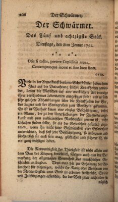 Der Schwärmer oder Herumstreifer (The rambler) Freitag 8. Januar 1751