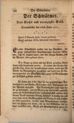 Der Schwärmer oder Herumstreifer (The rambler) Dienstag 16. Februar 1751