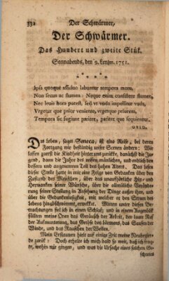 Der Schwärmer oder Herumstreifer (The rambler) Dienstag 9. März 1751