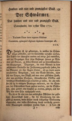 Der Schwärmer oder Herumstreifer (The rambler) Dienstag 25. Mai 1751