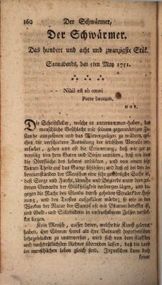 Der Schwärmer oder Herumstreifer (The rambler) Samstag 5. Juni 1751