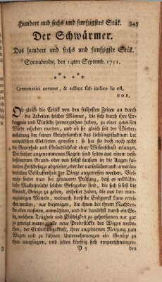 Der Schwärmer oder Herumstreifer (The rambler) Dienstag 14. September 1751