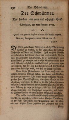 Der Schwärmer oder Herumstreifer (The rambler) Freitag 7. Januar 1752