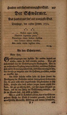 Der Schwärmer oder Herumstreifer (The rambler) Freitag 28. Januar 1752