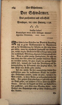 Der Schwärmer oder Herumstreifer (The rambler) Freitag 18. Februar 1752