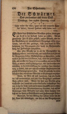 Der Schwärmer oder Herumstreifer (The rambler) Freitag 25. Februar 1752